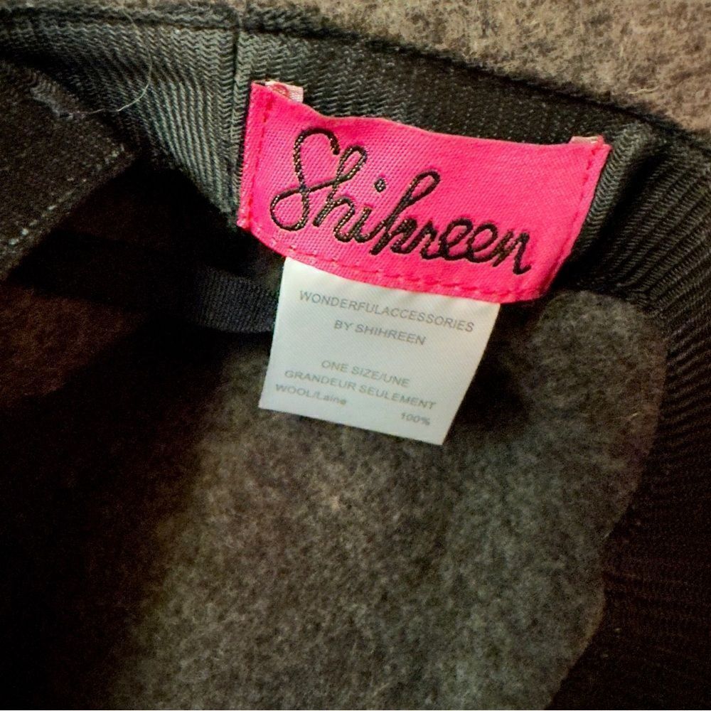 Shihreen grey wool fedora style vintage inspired hat ribbon trim - Picture 9 of 12